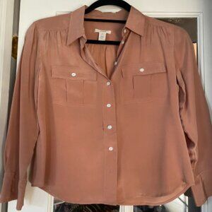 J. Crew 100% Silk Blouse in Nude Colorway